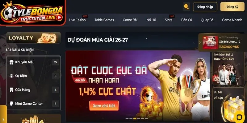 Danh sách khuyến mãi siêu hot tại DE BET